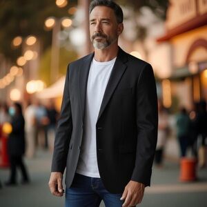 Brooks Brothers 100% Wool Blazer Size 2 36R Black Tailored Jacket Mens Fit